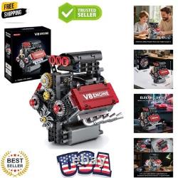 V8 Engine Building Set, V8 Engine Model kit That Run, Build Your Own STEM Mini