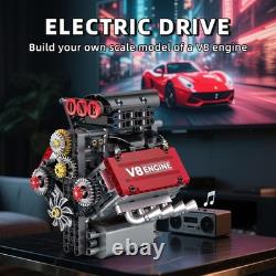 V8 Engine Building Set, V8 Engine Model kit That Run, Build Your Own STEM Mini