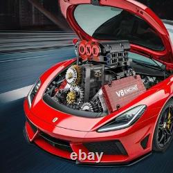 V8 Engine Building Set, V8 Engine Model kit That Run, Build Your Own STEM Mini
