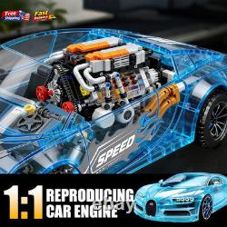 V8 Engine Kits That Works Building Sets, Car Engine Model Kit with Motor and Lig