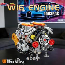 V8 Engine Kits That Works Building Sets, Car Engine Model Kit with Motor and Lig