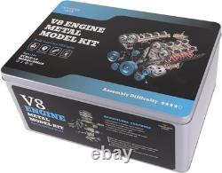 V8 Engine Model Kit 500+ Pcs Metal Assembly Educational STEM Suitable 14+