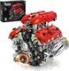 V8 Engine Model Kit Build Visible Car Motor Stem Mechanical Blocks