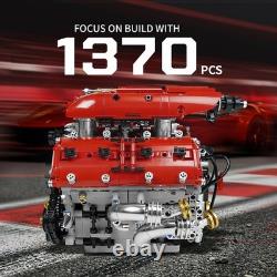 V8 Engine Model Kit Build Visible Car Motor STEM Mechanical Blocks