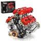 V8 Engine Model Kit, Build Your Own Visible Car Motor, Advanced Stem