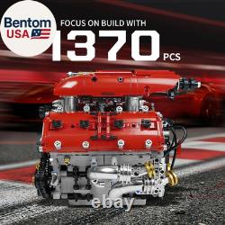 V8 Engine Model Kit, Build Your Own Visible Car Motor, Advanced STEM Mechanical