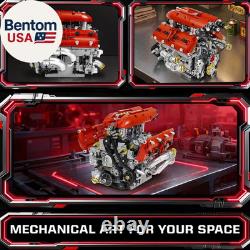 V8 Engine Model Kit, Build Your Own Visible Car Motor, Advanced STEM Mechanical