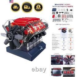 V8 Engine Model Kit Build Your Own Working Mini Engine STEM Educational