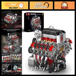 V8 Engine Model Kit Buildable Super Car Engine STEM Toy for Adults, 2718 Piece