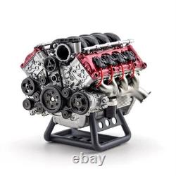 V8 Engine Model Kit DIY Assembly Simulation Metal Engine Build Toy 14+