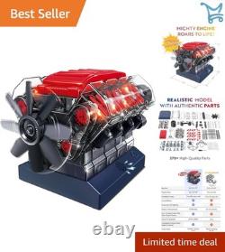 V8 Engine Model Kit Small Miniature Working STEM Kids Adults Fun Educational