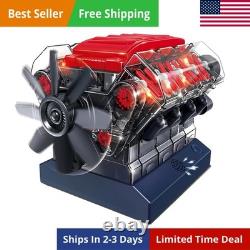 V8 Engine Model Kit Small Miniature Working STEM Kids Adults Fun Educational