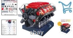 V8 Engine Model Kit Small Miniature Working STEM Kids Adults Fun Educational