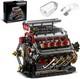 V8 Engine Model Kit That Runs 1176pcs Rechargeable Car Building Set Lego Compati