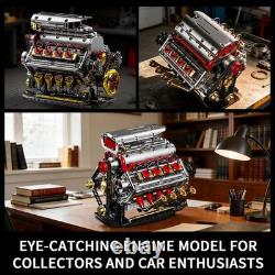 V8 Engine Model Kit That Runs 1176Pcs Rechargeable Car Building Set Lego Compati