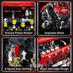 V8 Engine Model Kit That Runs, 1370PCS 8-Cylinder Engine Building