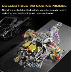 V8 Engine Model Kit That Works, Build Your Own Visible Car Motor 8-Cylinder 13