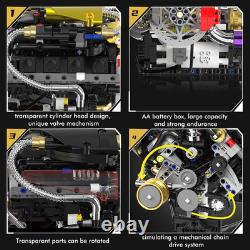 V8 Engine Model Kit That Works, Build Your Own Visible Car Motor 8-Cylinder 13