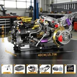 V8 Engine Model Kit that Works, Build Your Own Visible Car Motor 8-Cylinder, LED