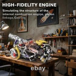 V8 Engine Model Kit with APP Control Motor & Light Spray, Mechanical V8 Engine Model Kit with APP Control Motor & Light Spray, Mechanical