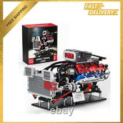V8 Engine Model Kit with Motor, 1145 Pieces, Mechanical Transmission, Engine