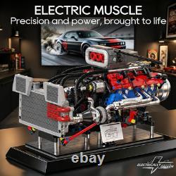 V8 Engine Model Kit with Motor, 1145 Pieces, Mechanical Transmission, Engine