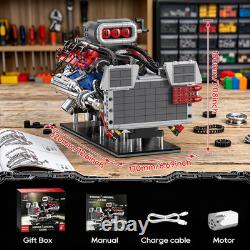 V8 Engine Model Kit with Motor, 1145 Pieces, Mechanical Transmission, Engine