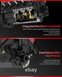 V8 Engine RC 28cc 1/10 Car Running Model Kit DIY Assembly