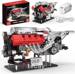 V8 Engine STEM Model Kit 951 Pieces, USB Rechargeable for Continuous Action