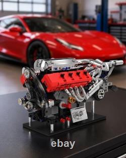 V8 Engine STEM Model Kit 951 Pieces, USB Rechargeable for Continuous Action