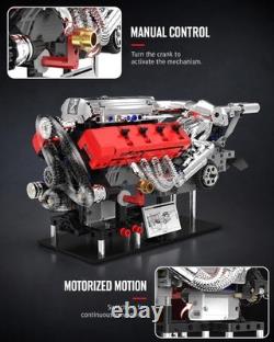 V8 Engine STEM Model Kit 951 Pieces, USB Rechargeable for Continuous Action