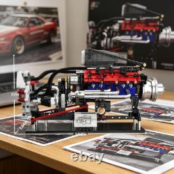 V8 Supercharged Engine Model Kit, 1151+ Parts, 8-Cylinder Car Motor Building