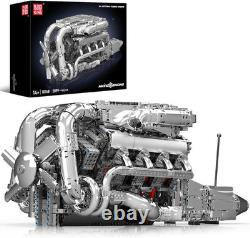 V8 Twin-Turbo Engine Model Kit with Motor 2899 PCS STEM Building Set