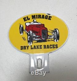 VINTAGE RARE EL MIRAGE license plate topper speed auto racing scta nhra original
