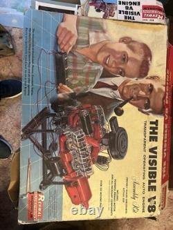 VTG 1960s Renwal The Visible V8 Engine Motor Model Kit 802 1298 UNBUILT COMPLETE