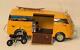 Vw Bus With Mid-engine Chevy Motor Surfboard & Motorcycle 1/25 Assembled Model