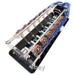 V-Shaped Electromagnet Engine Model 12-Coil Version Motor Model Teach DIY Tool