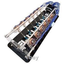 V-Shaped Electromagnet Engine Model 12-Coil Version Motor Model Teach DIY Tool