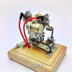 V-Twin Gas Engine Model Metal Mechanical Motor Collectible Desktop Display Gift