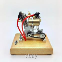 V-Twin Gas Engine Model Metal Mechanical Motor Collectible Desktop Display Gift