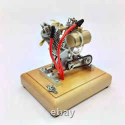 V-Twin Gas Engine Model Metal Mechanical Motor Collectible Desktop Display Gift