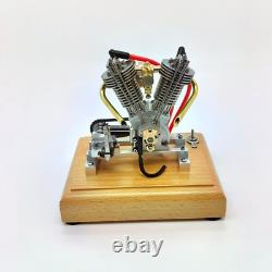 V-Twin Gas Engine Model Metal Mechanical Motor Collectible Desktop Display Gift