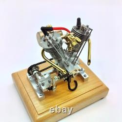 V-Twin Gas Engine Model Metal Mechanical Motor Collectible Desktop Display Gift