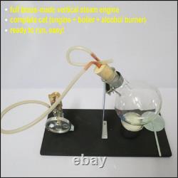 Vertical Steam Engine Model Toy with Boiler Physics Education Steam Engine Motor