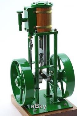Vertical model LIVE Steam stationary Engine Double flywheel
