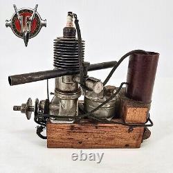 Vintage 1934 Junior Motor Corp. Model B Class C Engine with Tank, Condenser & Coil