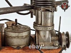 Vintage 1934 Junior Motor Corp. Model B Class C Engine with Tank, Condenser & Coil