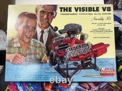Vintage 1960 Renwal Blueprint Model The Visible V-8 Engine Plastic Model Kit NEW