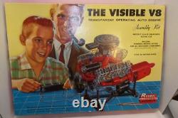 Vintage 1960s Renwal Model Visible V8 Engine Model Assembly Kit missing parts