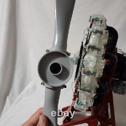Vintage 1963 Renwal motorized Visible Airplane Wasp Engine 14 Display Ready